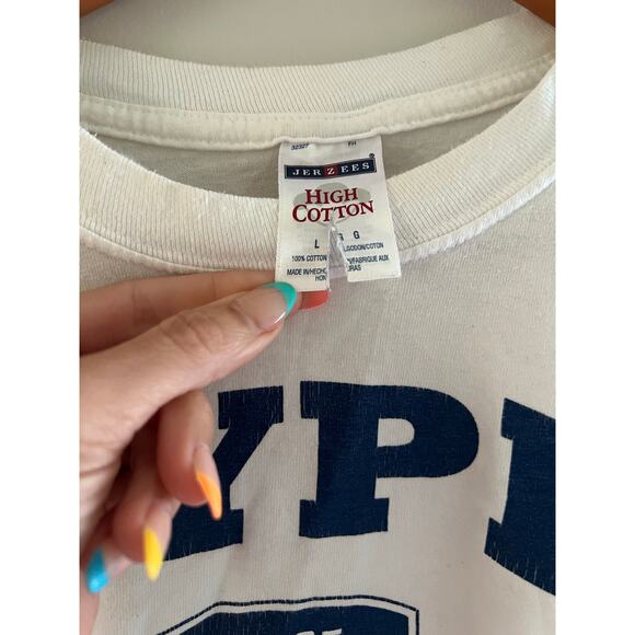 Vintage NYPD New York Police Department T-Shirt White Blue Size Large JL - Picture 5 of 9